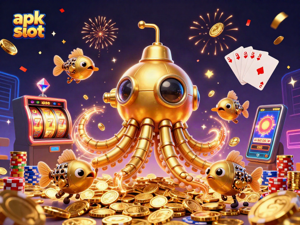 Spin the apk slot reels to win amidst a sea of gold and celebrating confetti.